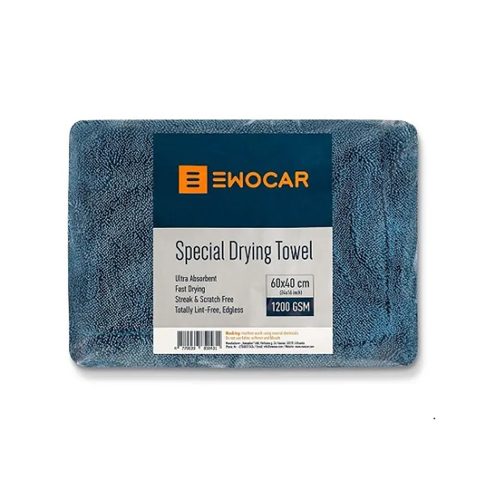 Prosop auto ultra absorbant Ewocar Twisted Loop, 1200GSM, BLUE