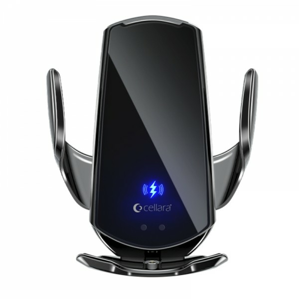 Suport Auto Telefon Wireless Cellara Cu Smart Senzor 15W - Negru